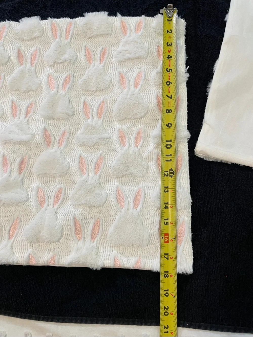 White & Pink Bunny Ear Plush Throw Pillow Covers (Pair) new